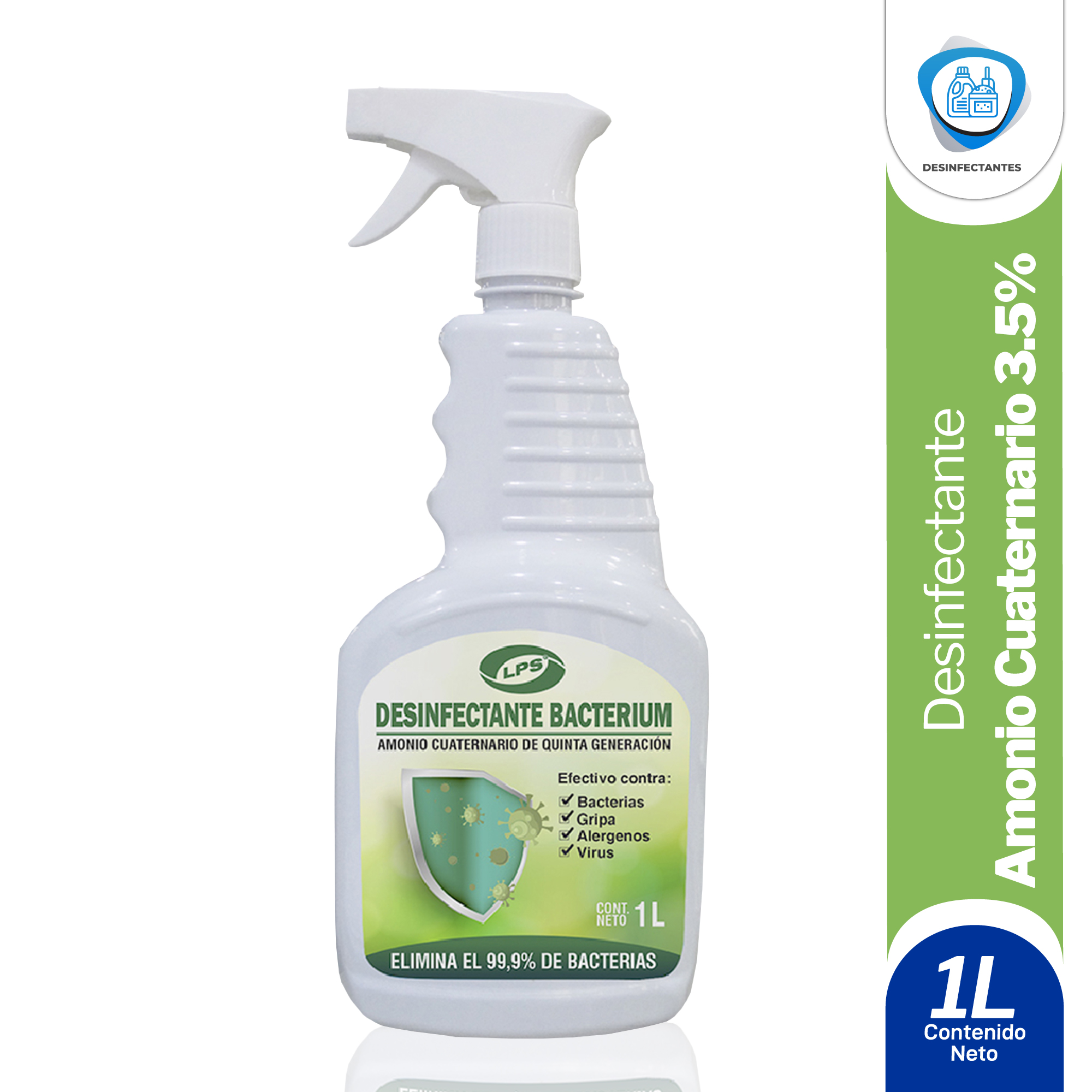 Desinfectante Amonio Cuaternario 5ta Gen. 3.5% LPS x 1L