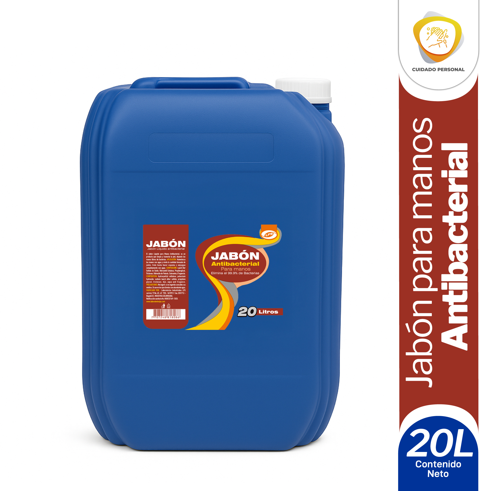 Jabón Manos Antibacterial 20L